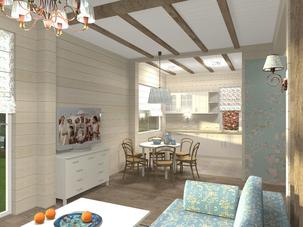 Обложка проекта: Деревянный дом в стиле "прованс"