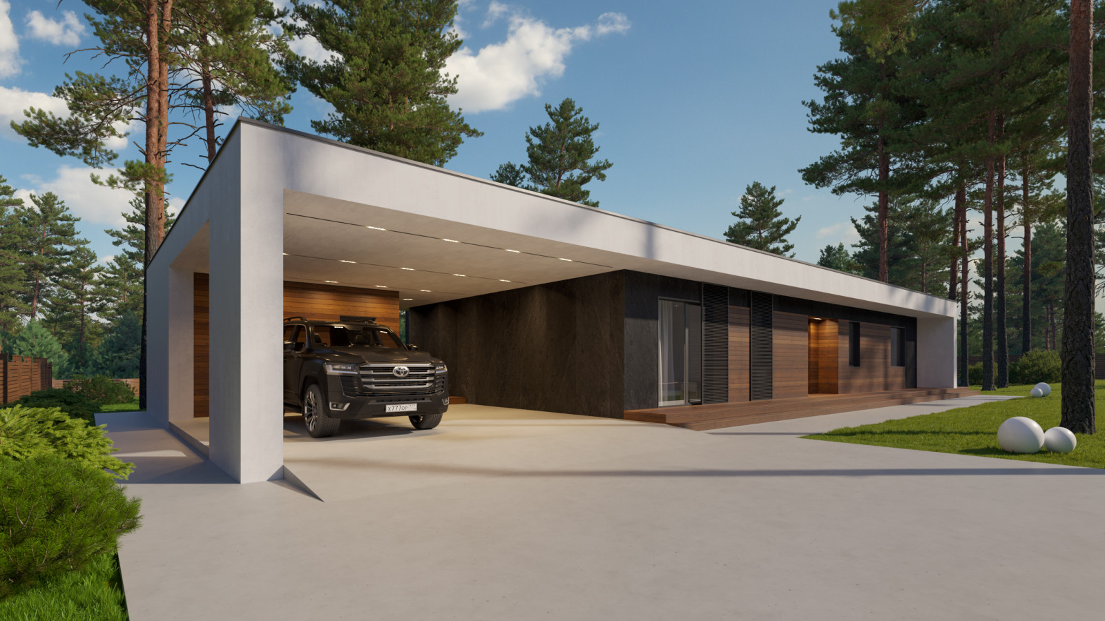 Флэтхоум 04 с навесом