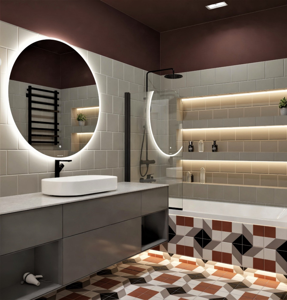 Ванная комната в стиле IKEA.