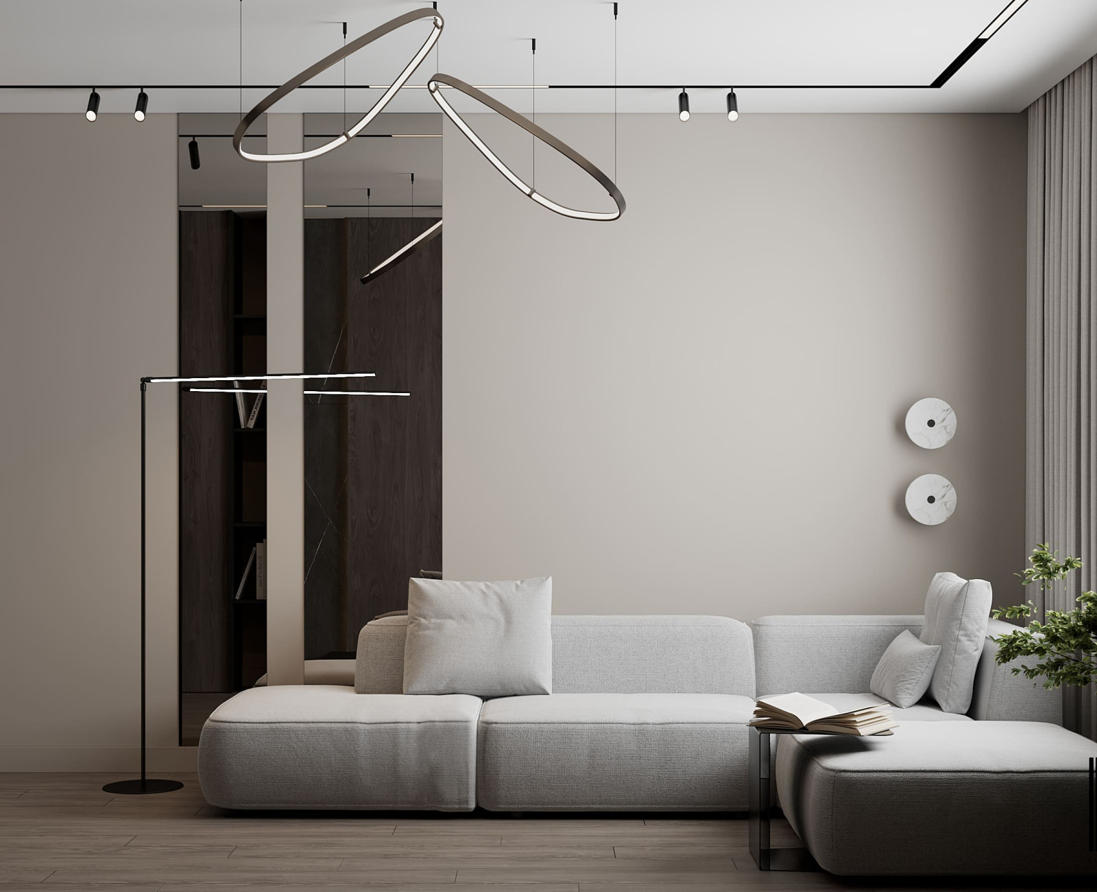 Обложка проекта: Дизайн-проект квартиры для семейной пары в современном стиле