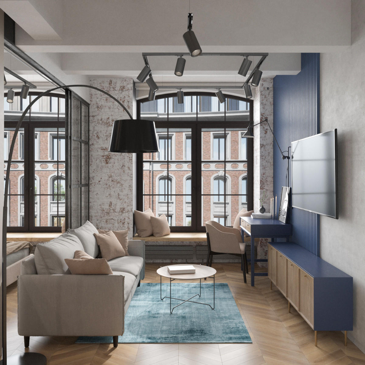 Квартира 57 м2 ЖК "Красная стрела". Лофт