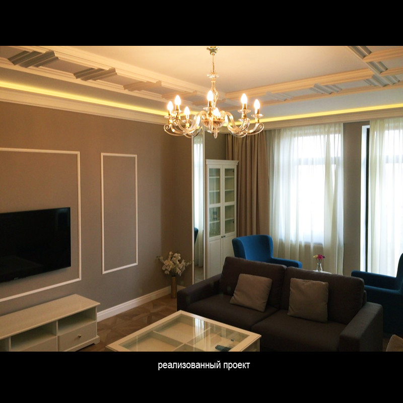 Разработка интерьера гостиной для молодой пары