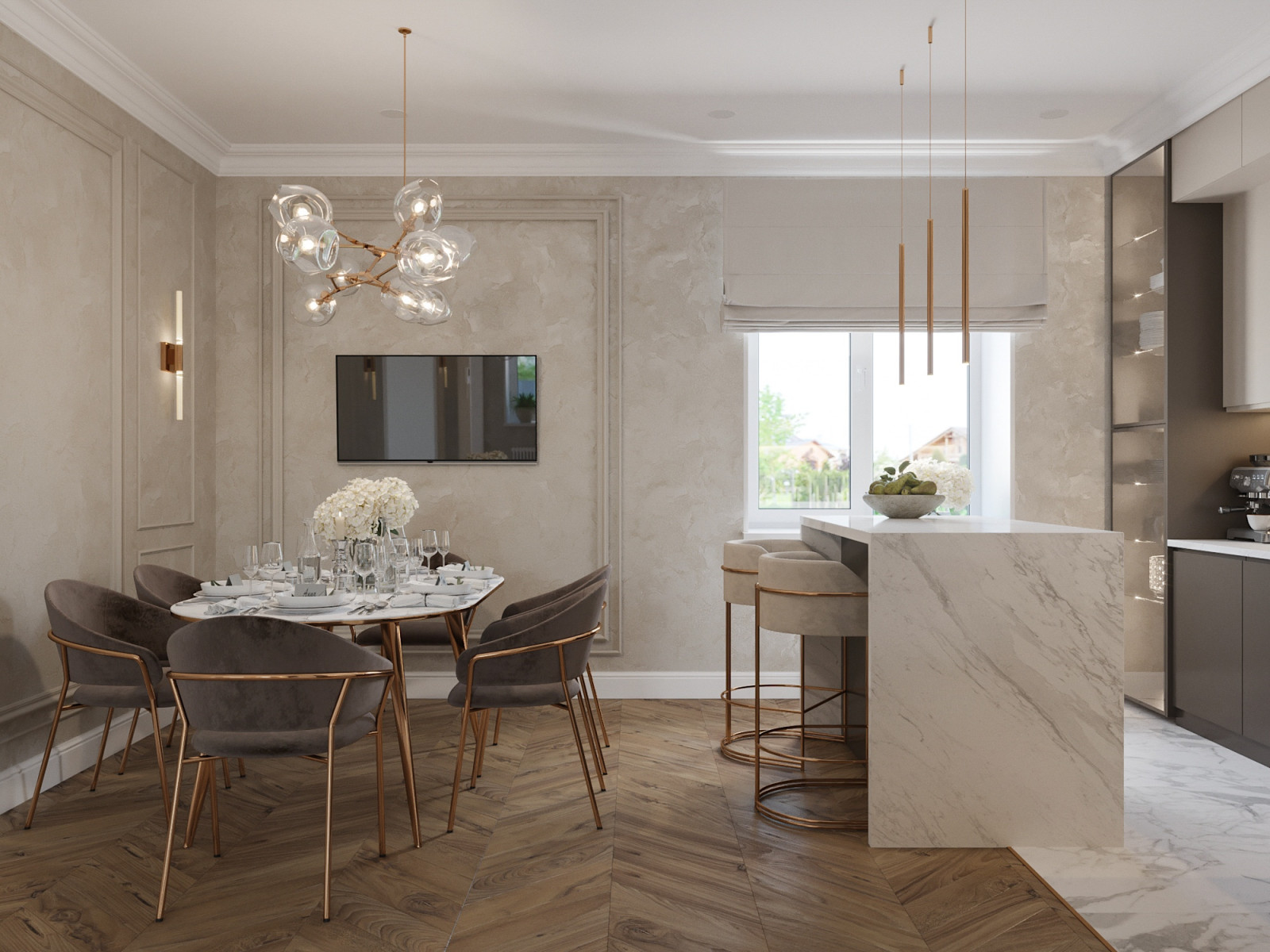 Дизайн загородного дома (1 этаж)