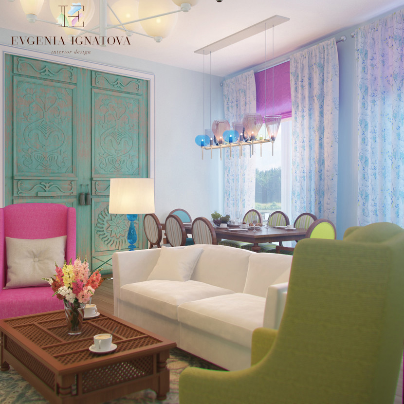 Обложка проекта: Life in color! Квартира в Сколково (135 кв м)