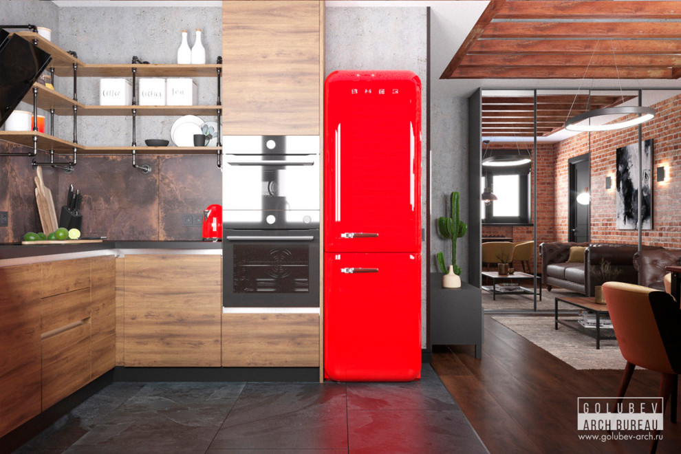 Дизайн апартаментов в стиле лофт, г. Красноярск ,45 м2