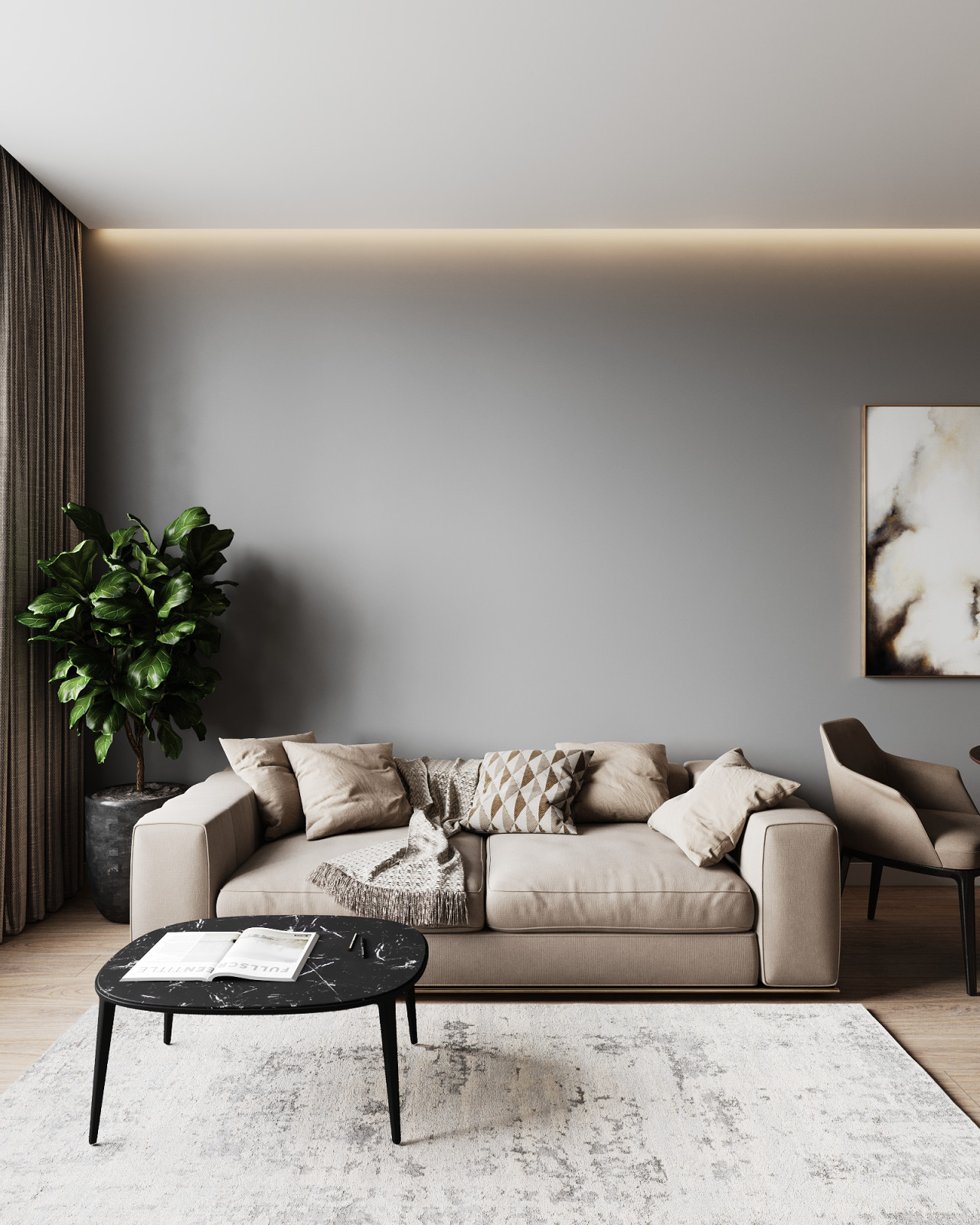 Обложка проекта: ЖК SAVIN HOUSE, кухня-гостиная