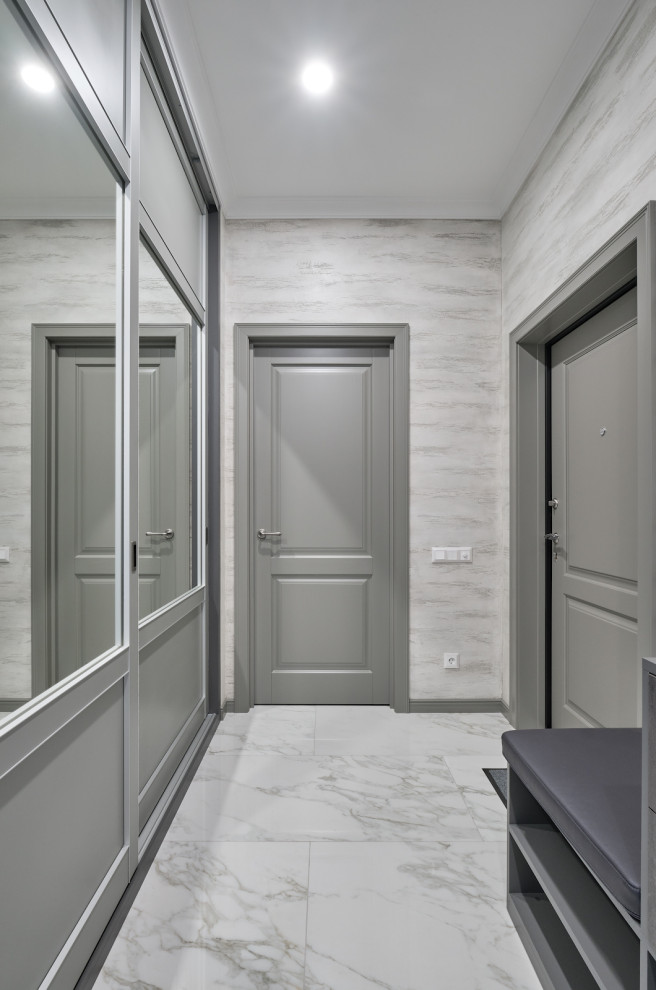 Серые Кантри в современном интерьере