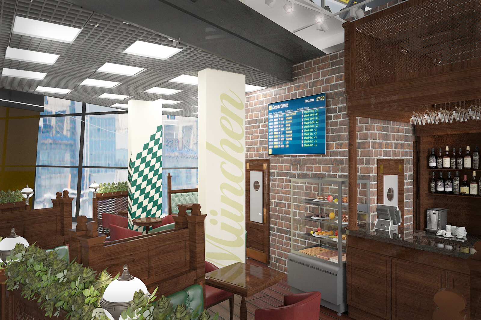 Международный аэропорт «Шереметьево» Терминал С "SPATEN HAUS" площадью 90,0м2