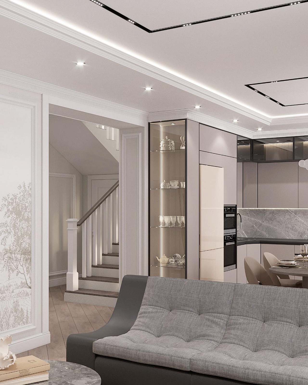 Обложка проекта: Дизайн-проект кухни-гостиной в частном доме