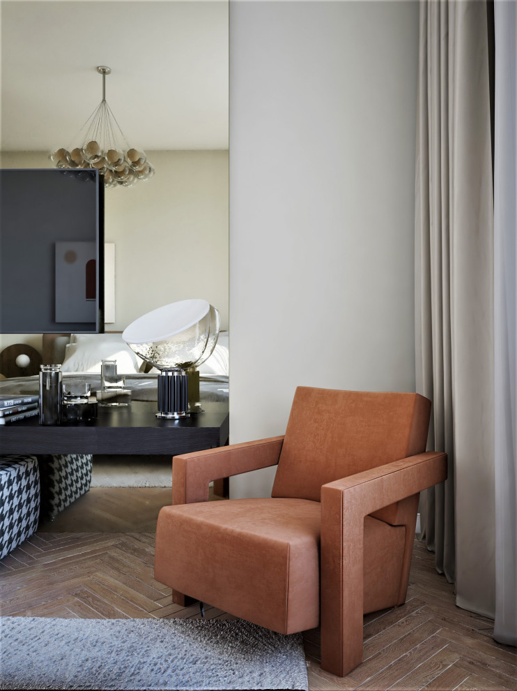 Design d'intérieur pour l'appartement d'un jeune couple dans un immeuble à étage