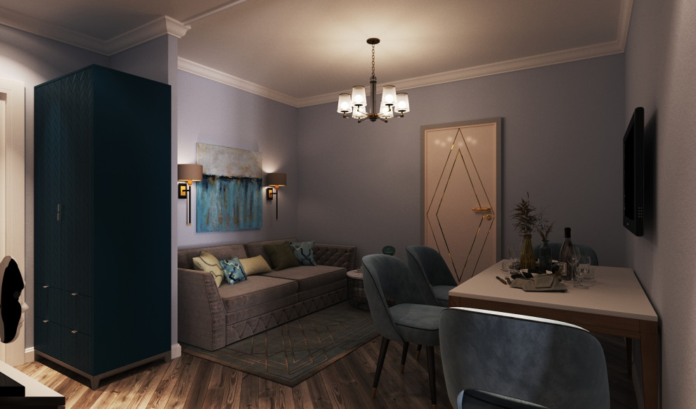 Проект "3D проект кухни-гостиной"