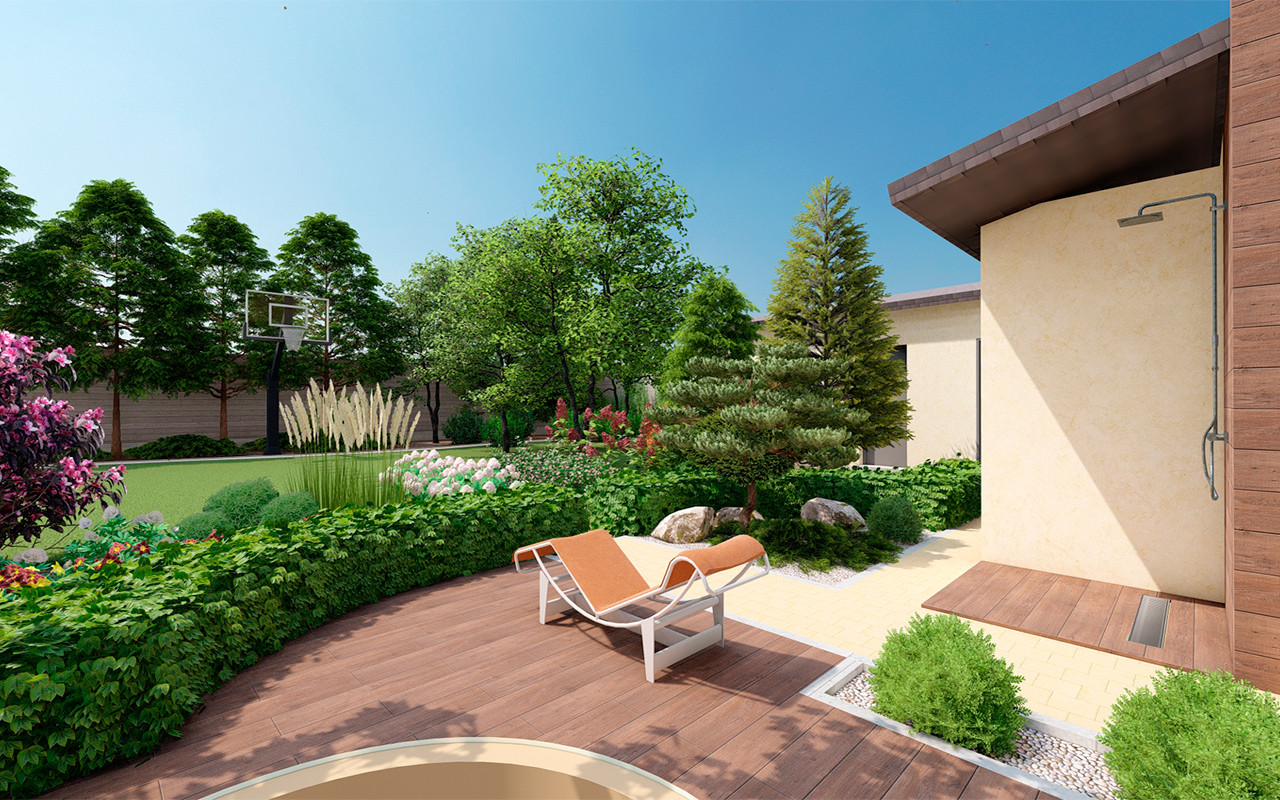 Обложка проекта: Ландшафтный дизайн частного сада в г. Волжский