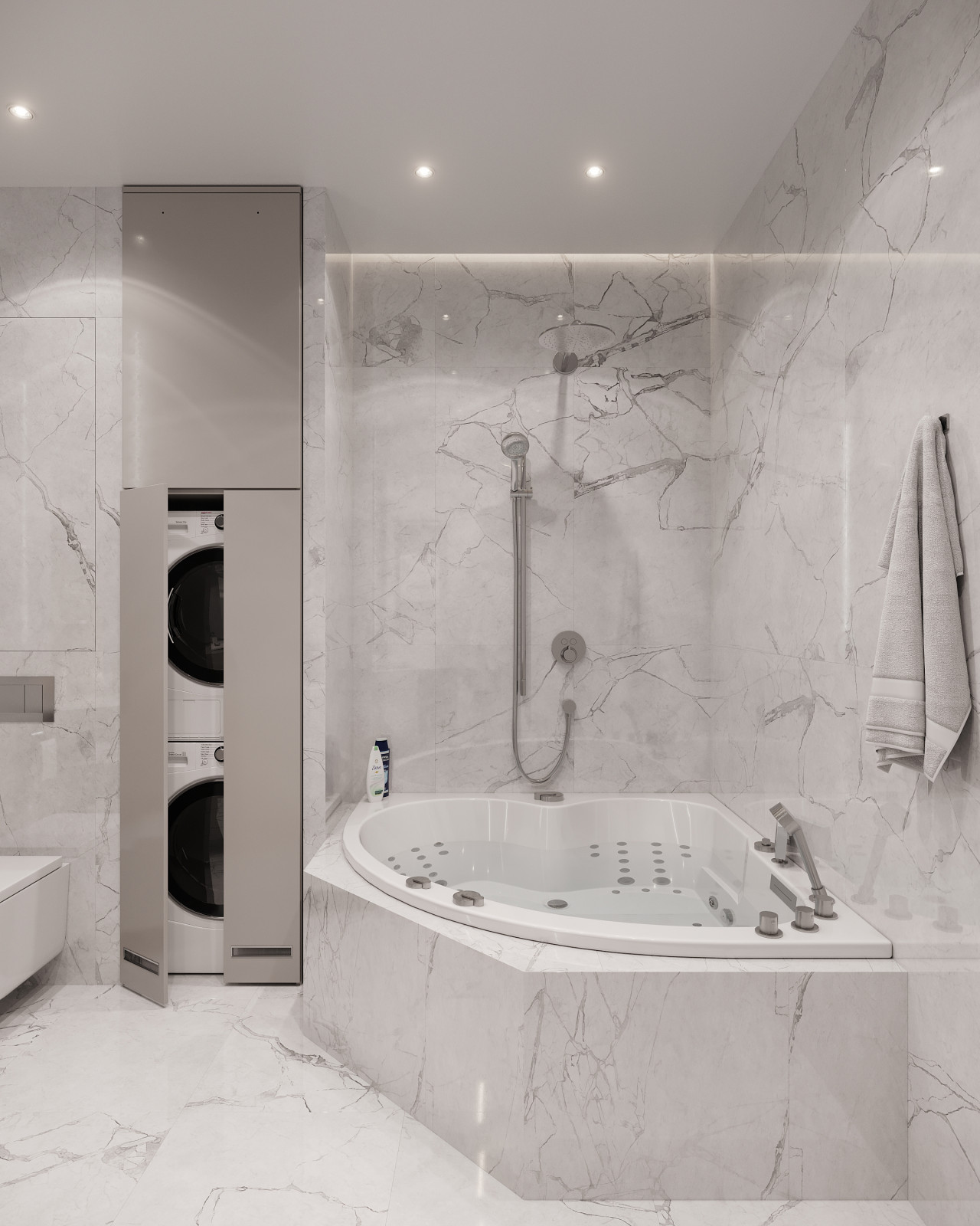 Дизайн и 3д-визуализация санузла в квартире в г. Долгопрудный