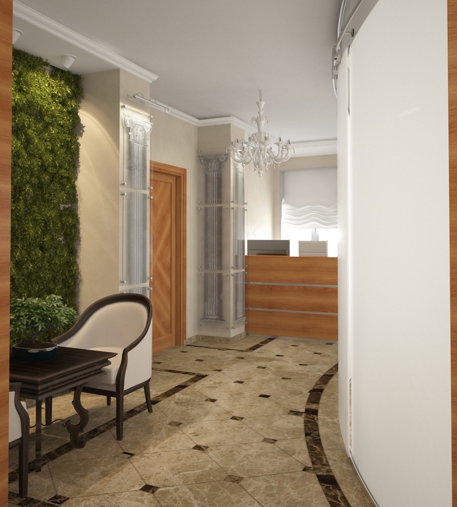 Офис для женщины руководителя в неоклассическом стиле