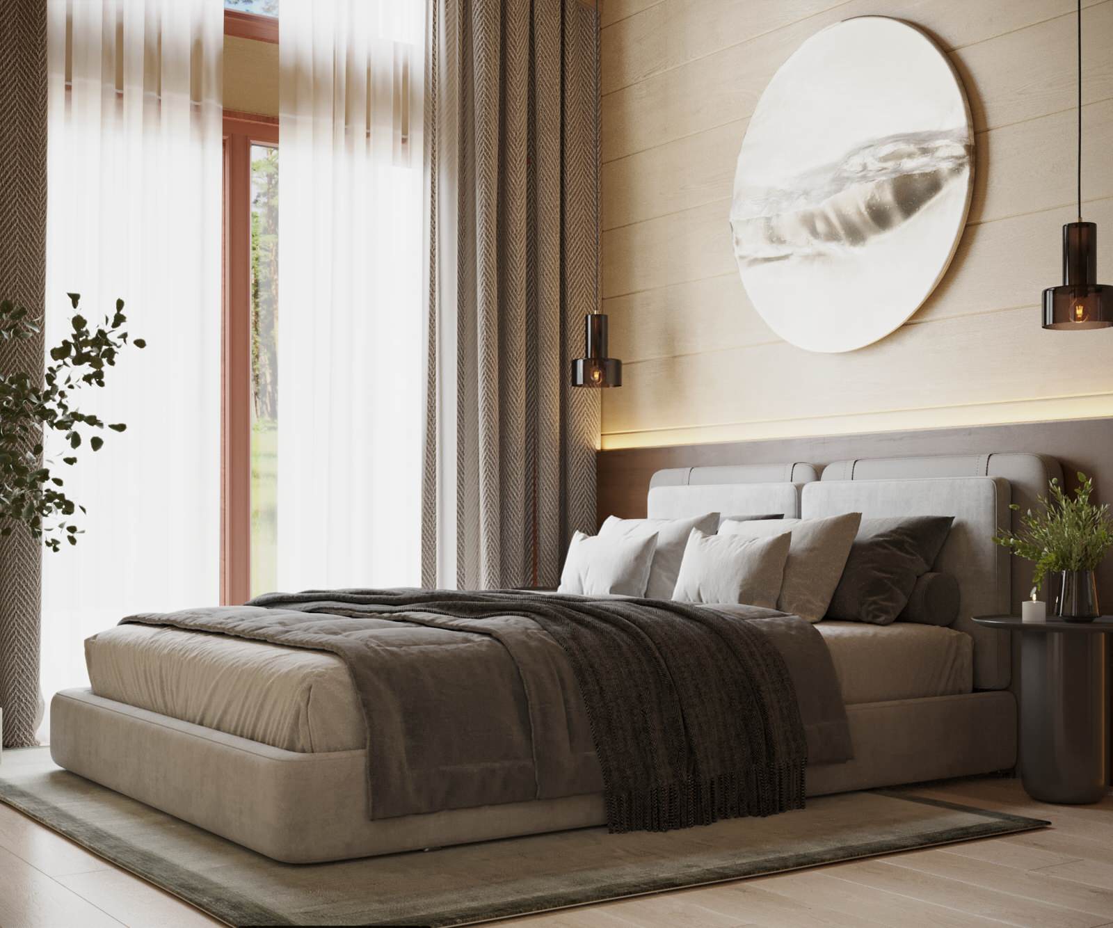 Дизайн интерьера дома из клееного бруса