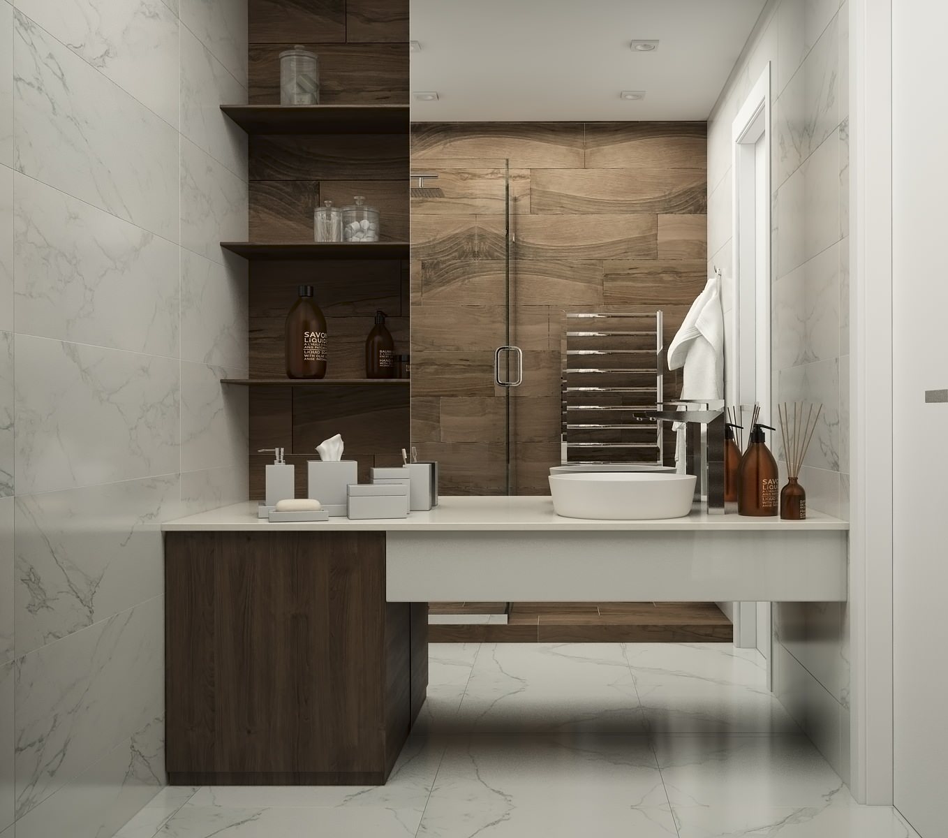 Квартира в спокойных тонах.