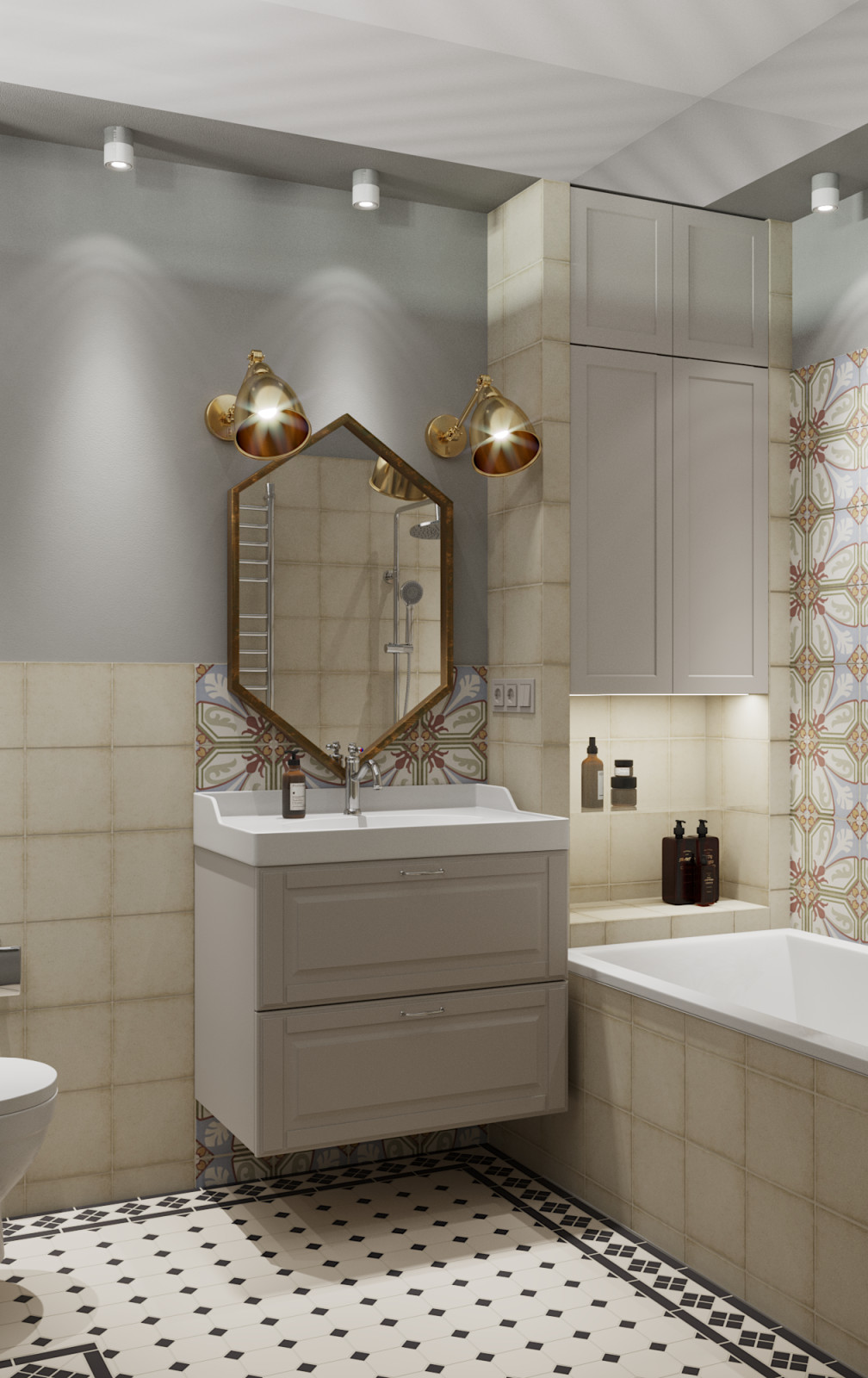 Квартира в сталинке (Ванная комната)