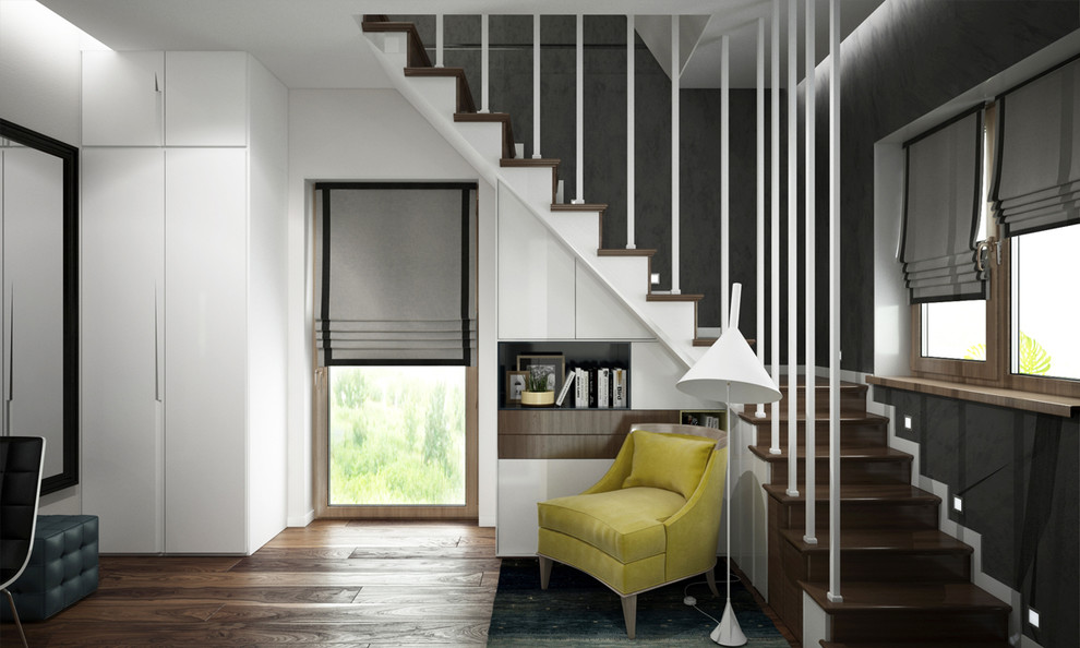 Небольшой загородный дом - 1 этаж Гостиная-кухня