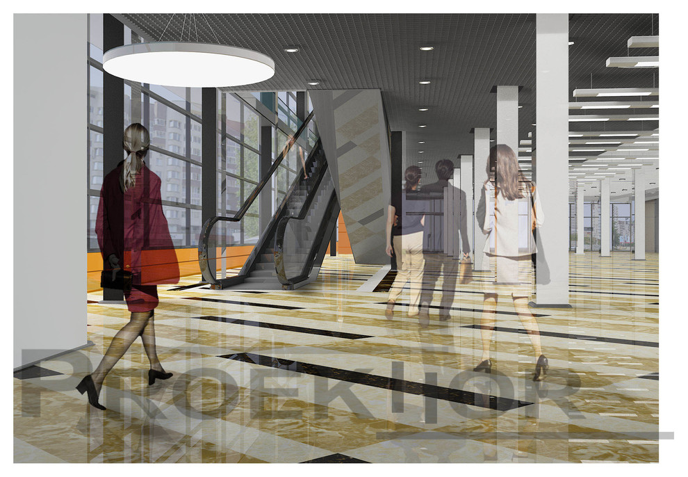 Обложка проекта: интерьер торгового центра