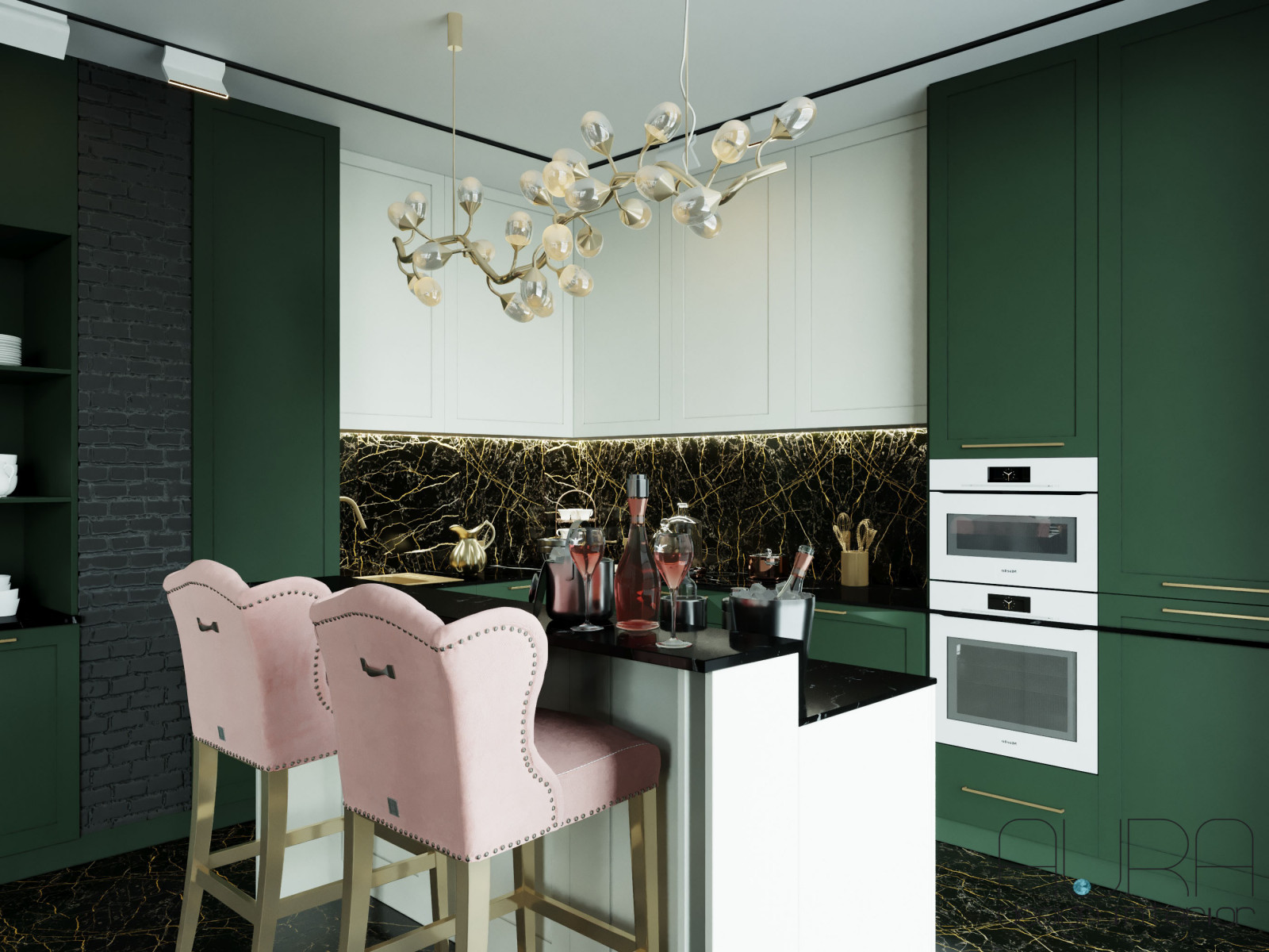 Дизайн кухни гостиной в загородном доме