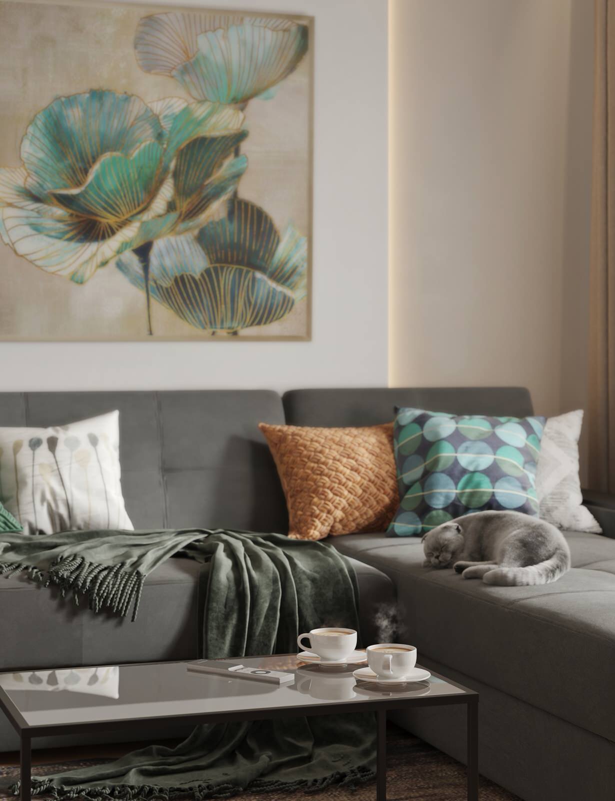 Обложка проекта: «Весенний» г.Новый Уренгой, Гостиная