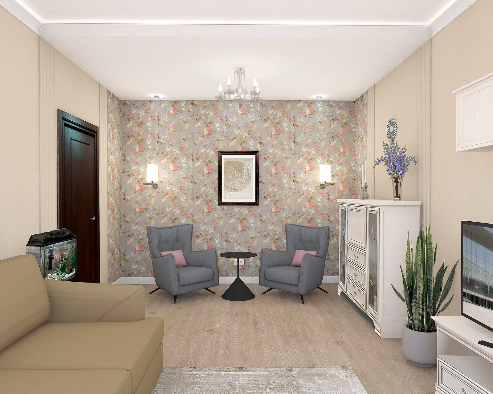 Реализованный проект гостиной