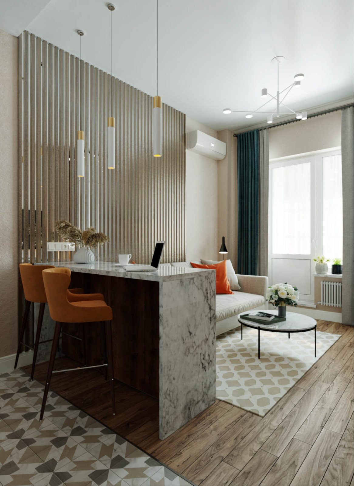 Квартира-Студия в стиле Неоклассика