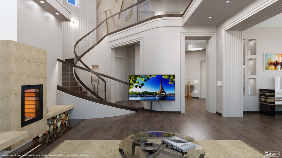 Обложка проекта: Гостинная загородного дома