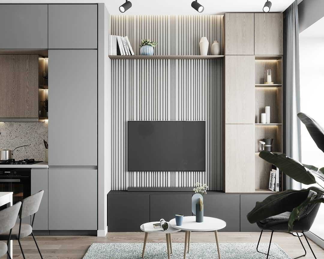 Проект кухни-гостиной 18 кв.м.