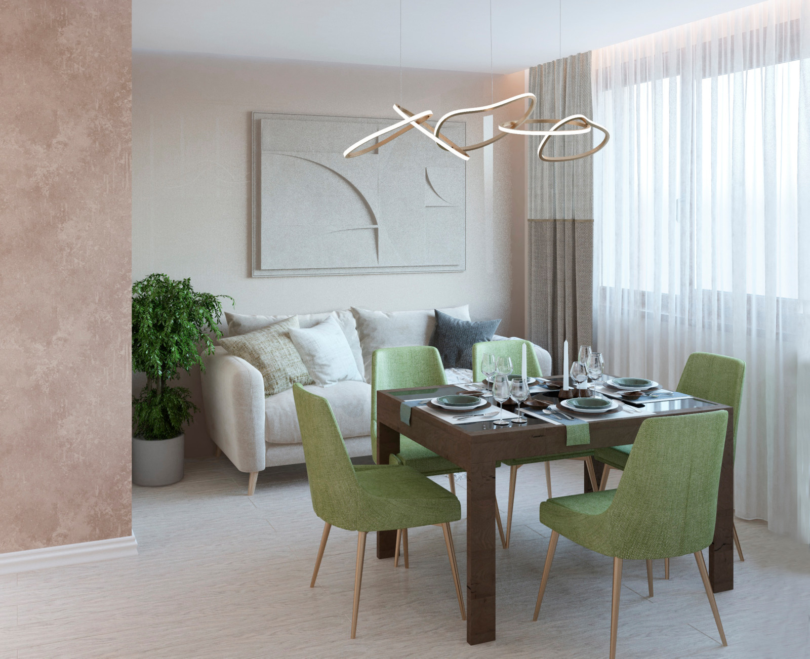 Загородный дом в светлых тонах