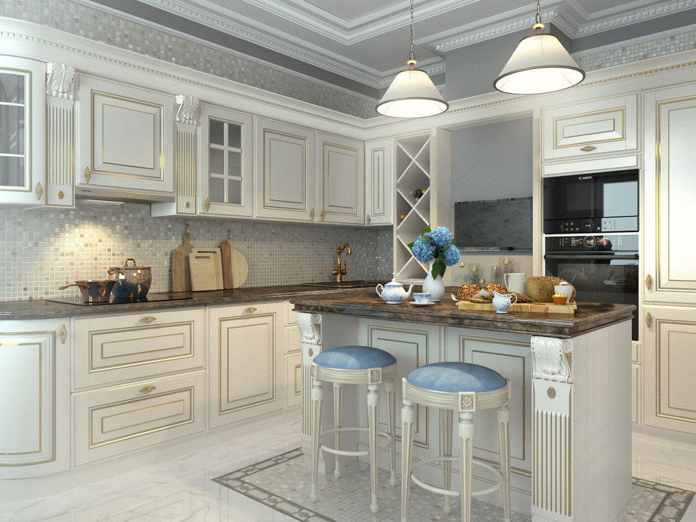 Кухня-столовая 3х комнатной квартиры ЖК Триумф