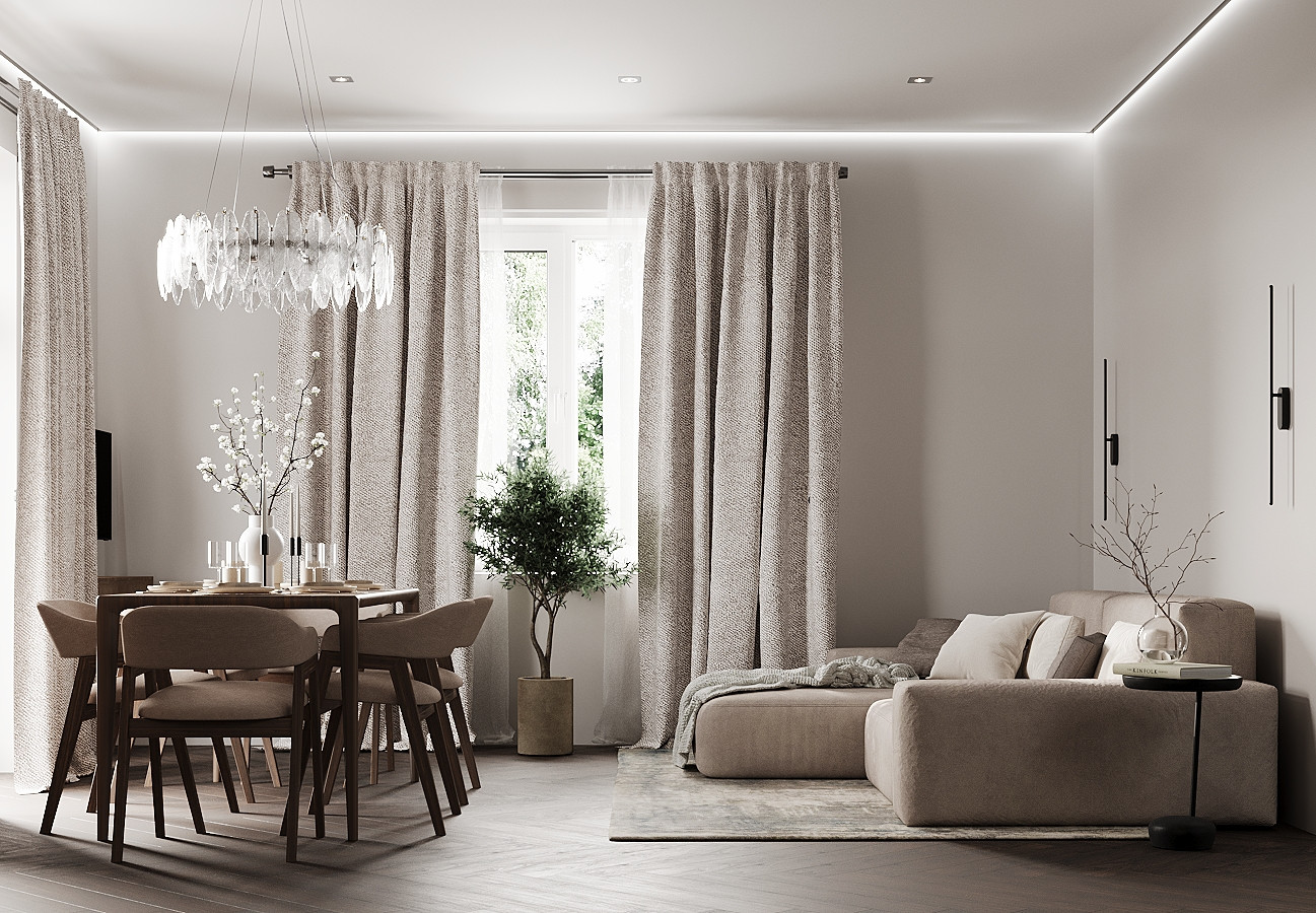 Обложка проекта: Кухня-гостиная в загородном доме