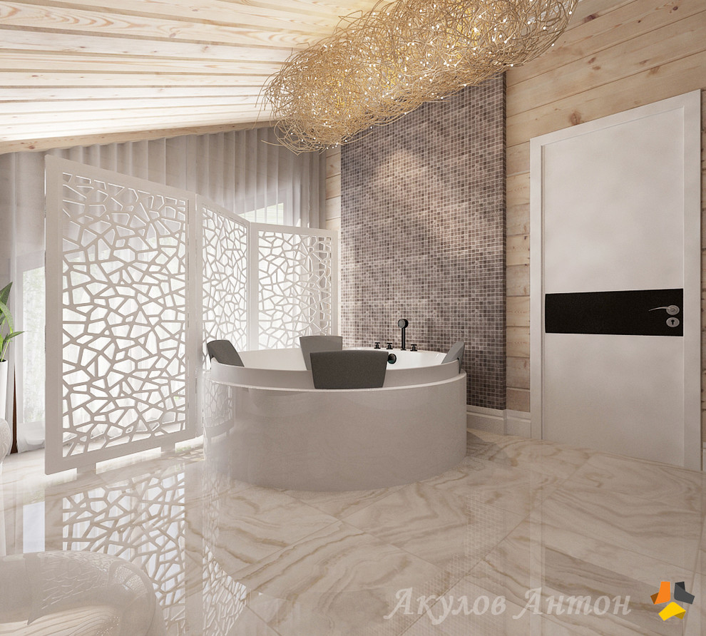 Дизайн-проект коттеджа из клееного бруса. 200 кв.м.