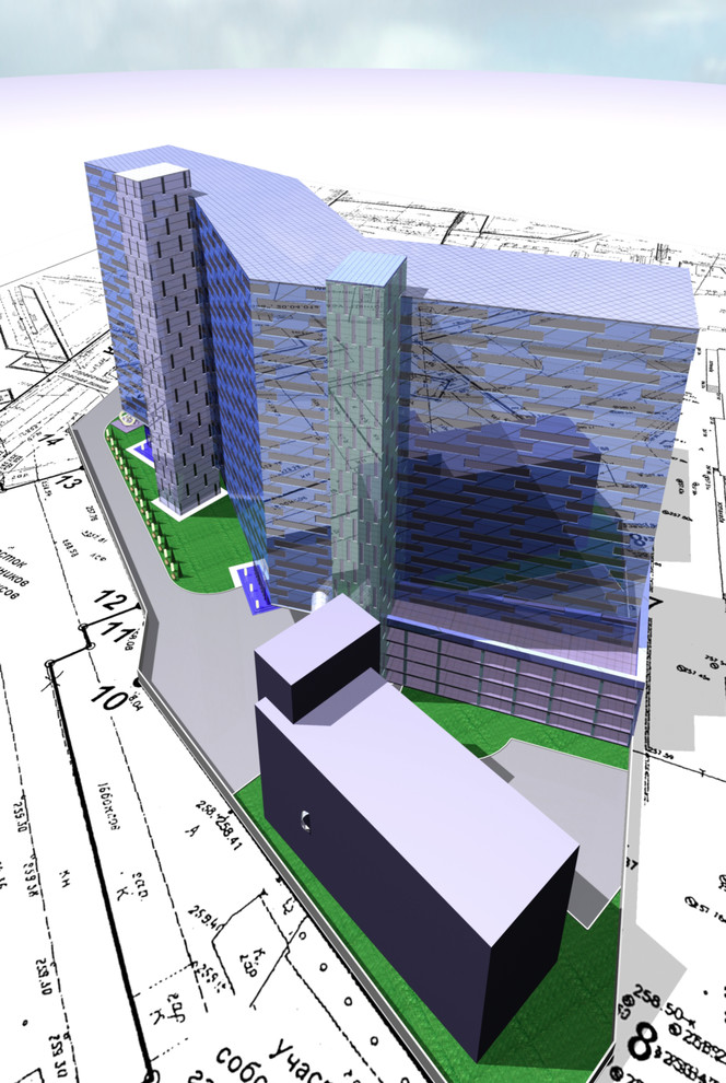 Эскизный проект офисного здания в г. Екатеринбурге