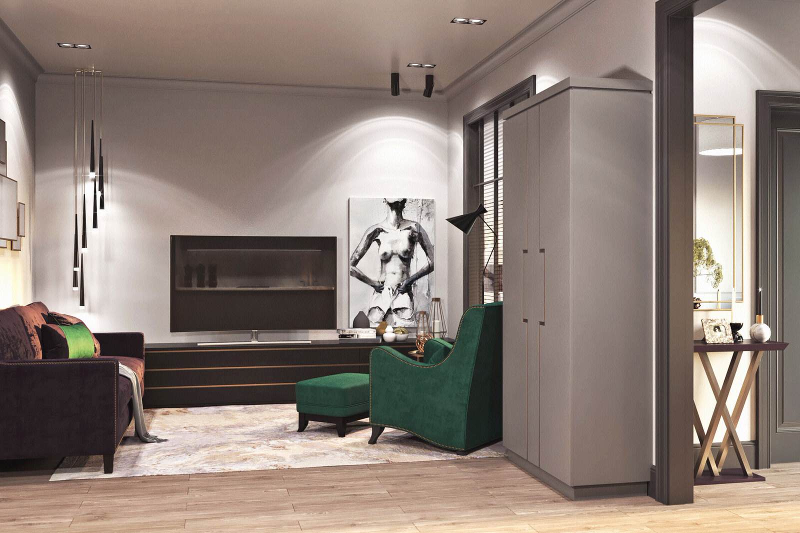 Дизайн интерьера квартиры с межкомнатным окном