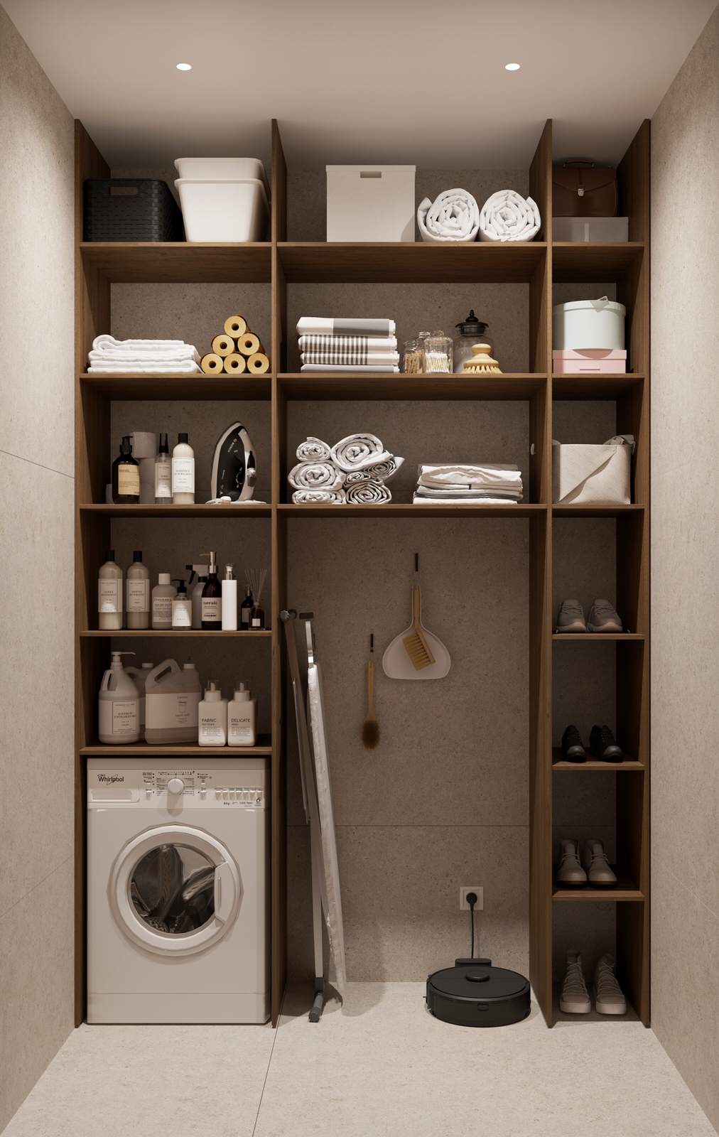 Проект квартиры в Москве, стиль ваби-саби