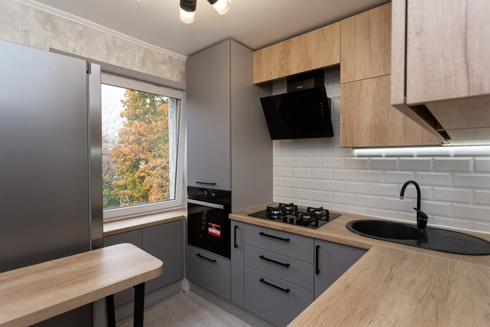 Кухня в современном стиле в хрущовке