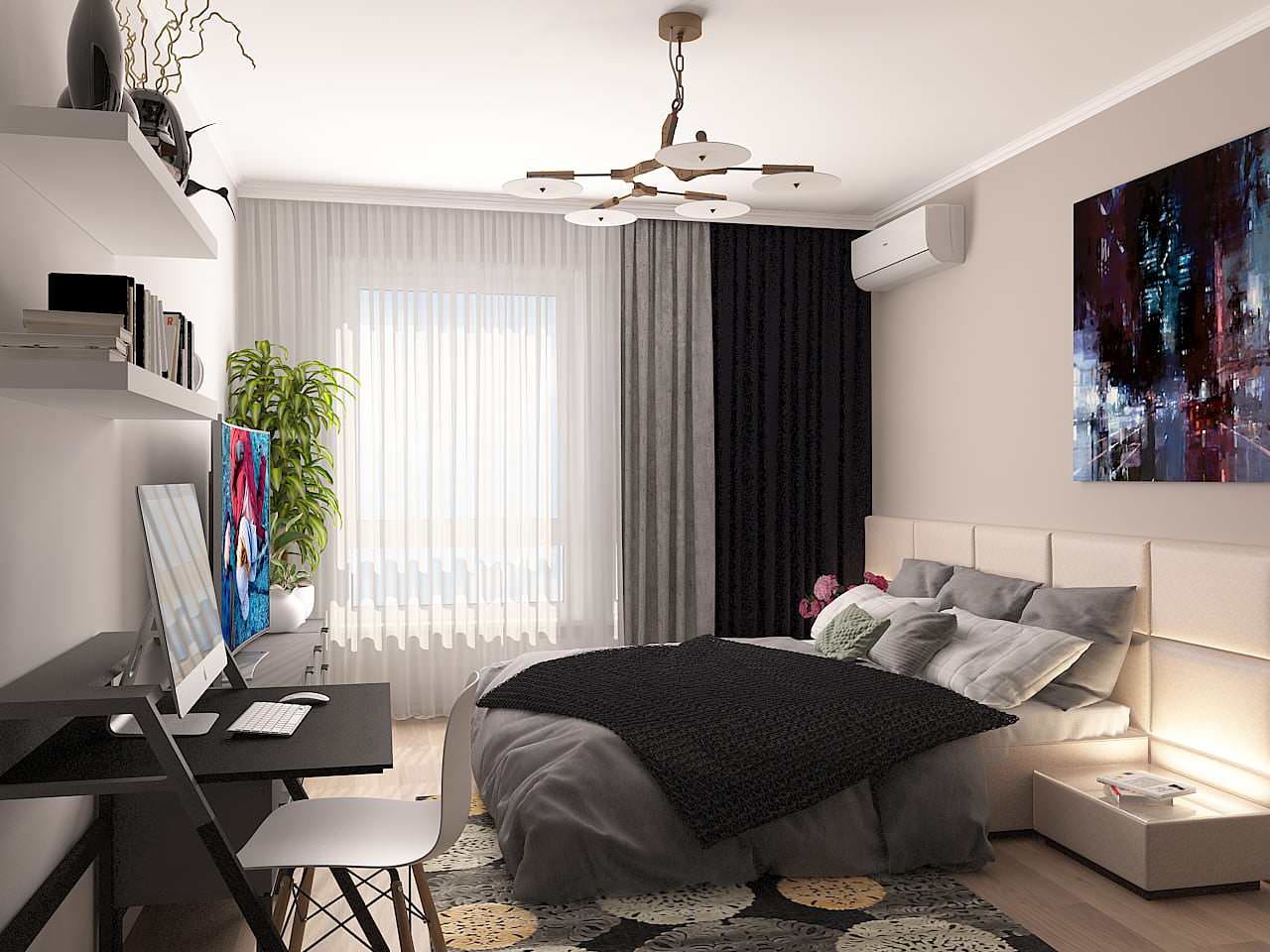 Двухкомнатная. Стены+мебель. Москва