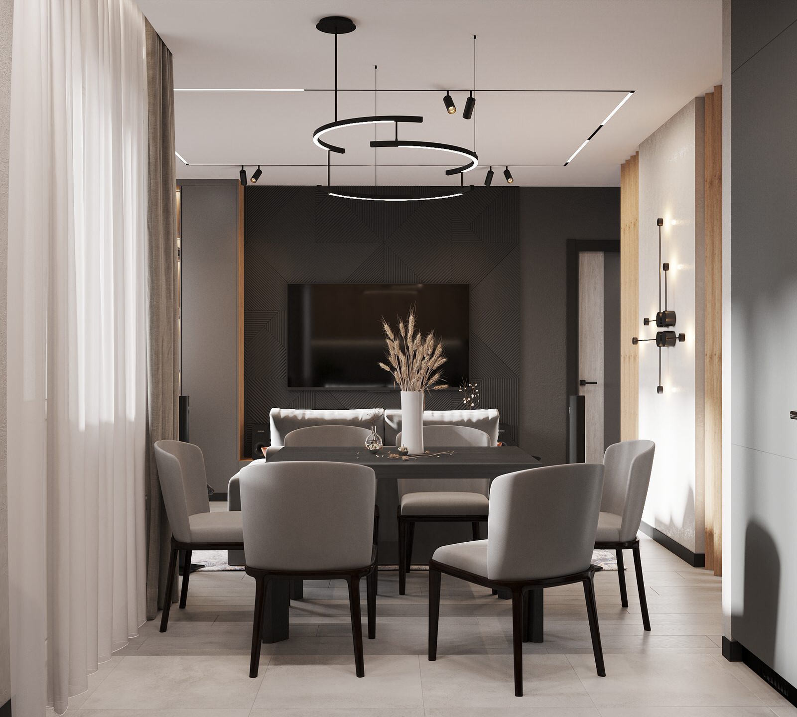 Современная квартира для молодой пары в Москве