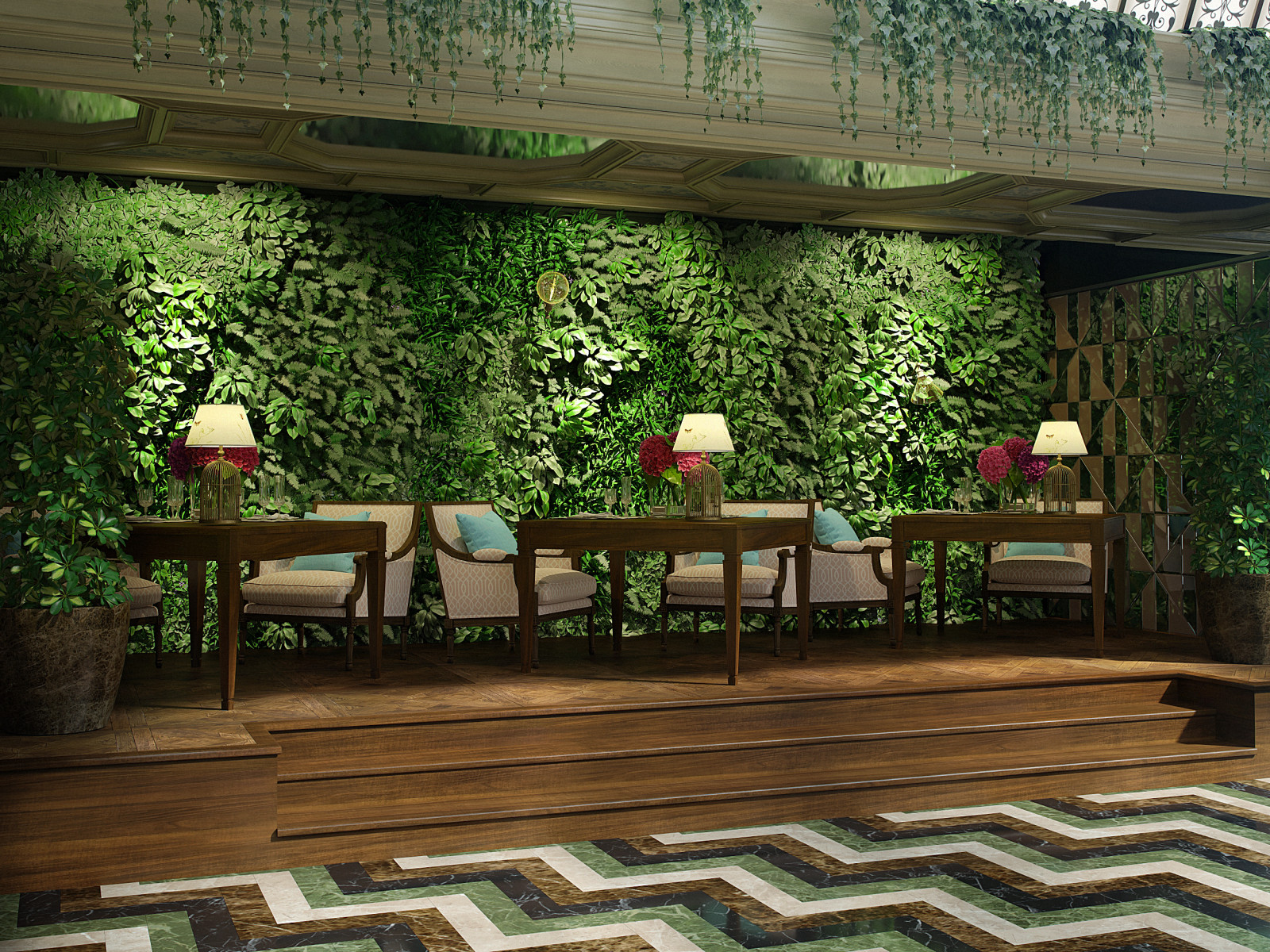 Музыкальный ресторан-оранжерея