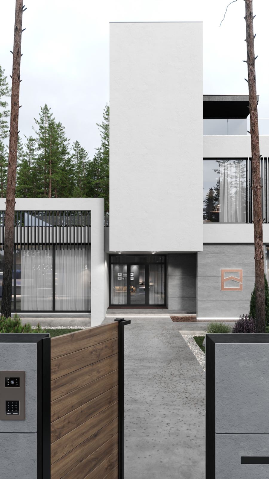 Обложка проекта: Дом в стиле минимализм 282 м. кв