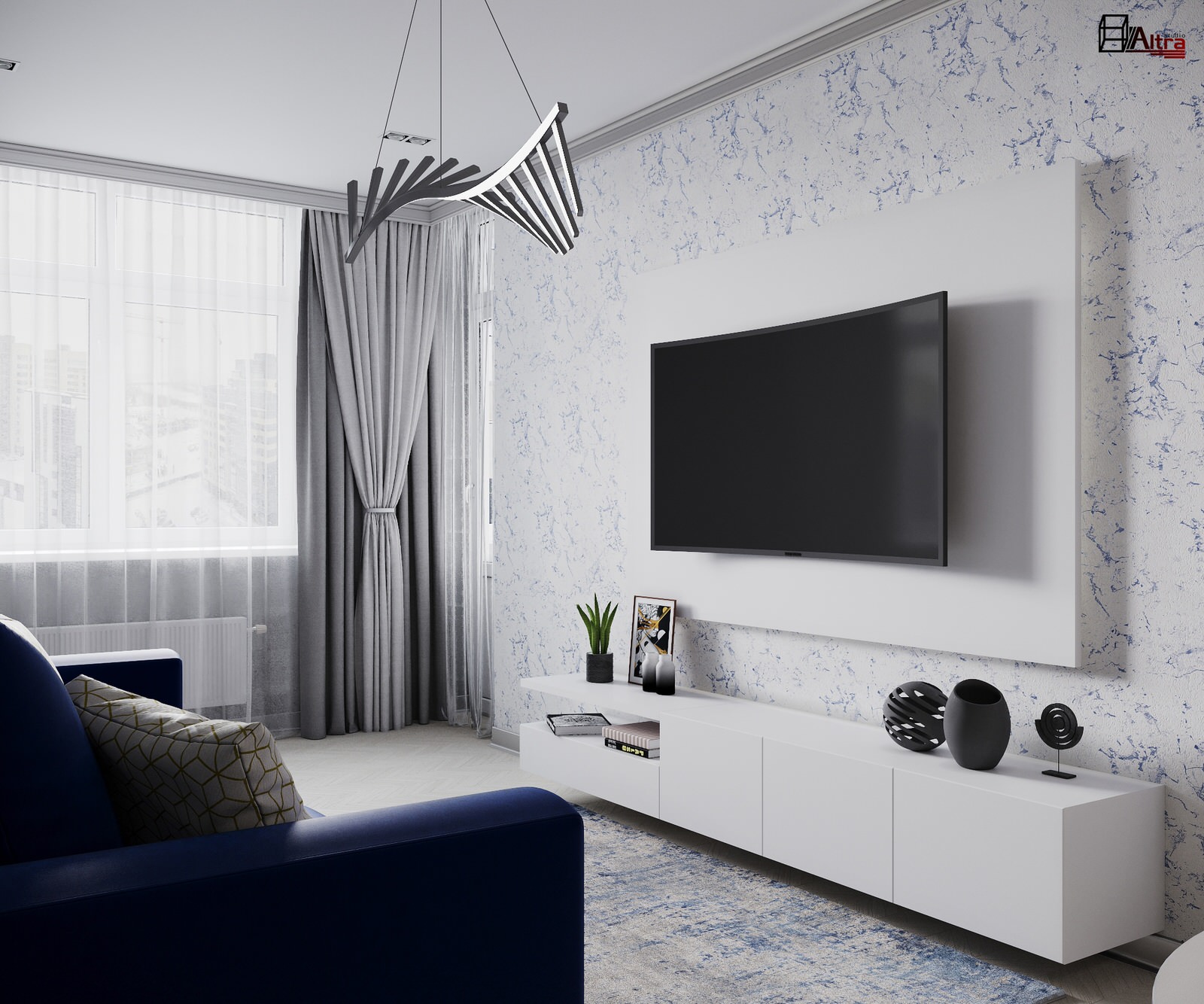 Обложка проекта: Частичный дизайн-проект квартиры в ЖК Европейский берег