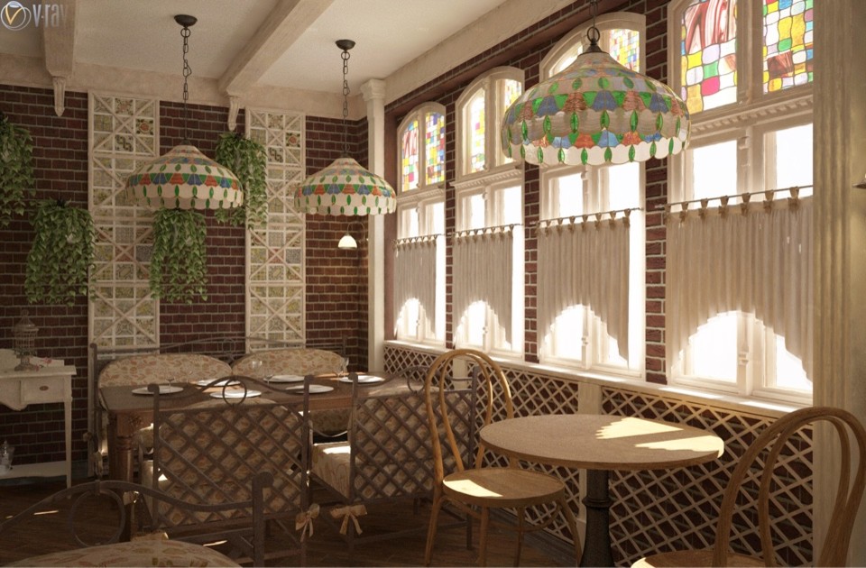 Обложка проекта: Терраса,  французское кафе.