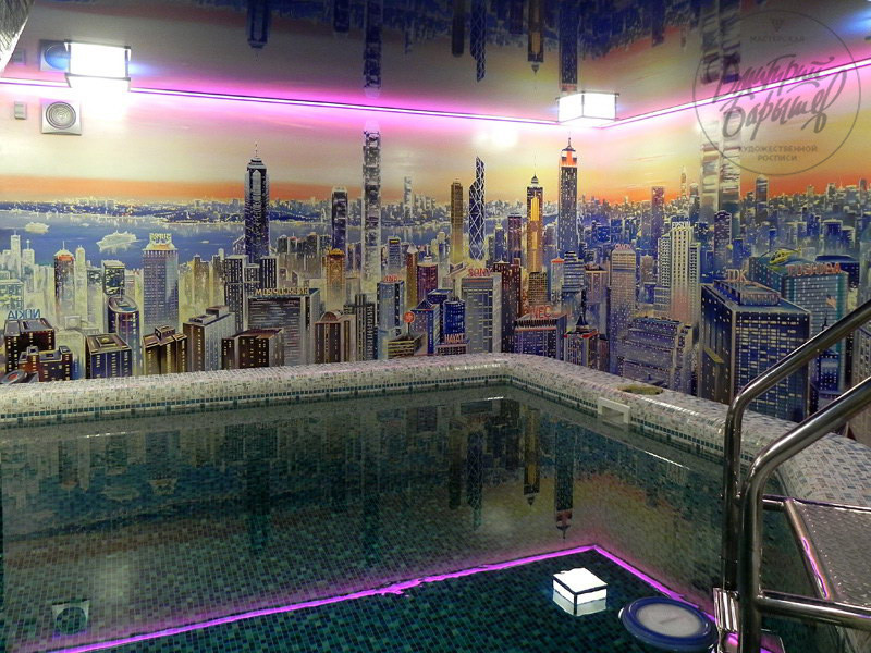 Art Painting of Swimming Pools