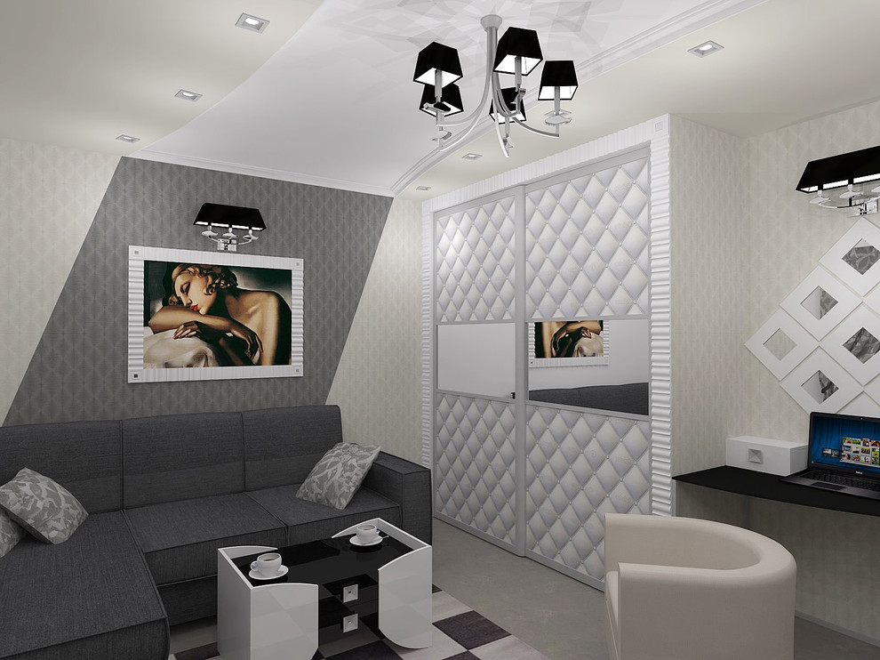 Спальня-гостиная Геометрический уют