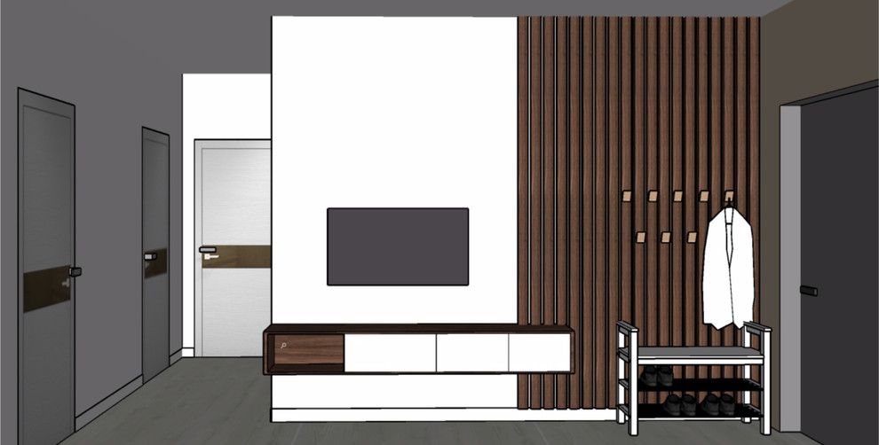 Обложка проекта: Эскизный проект двухкомнатной квартиры