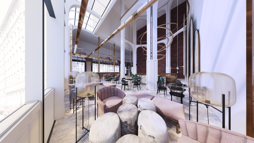 Дизайн-проект интерьера ресторана "Винный клуб с энотекой"