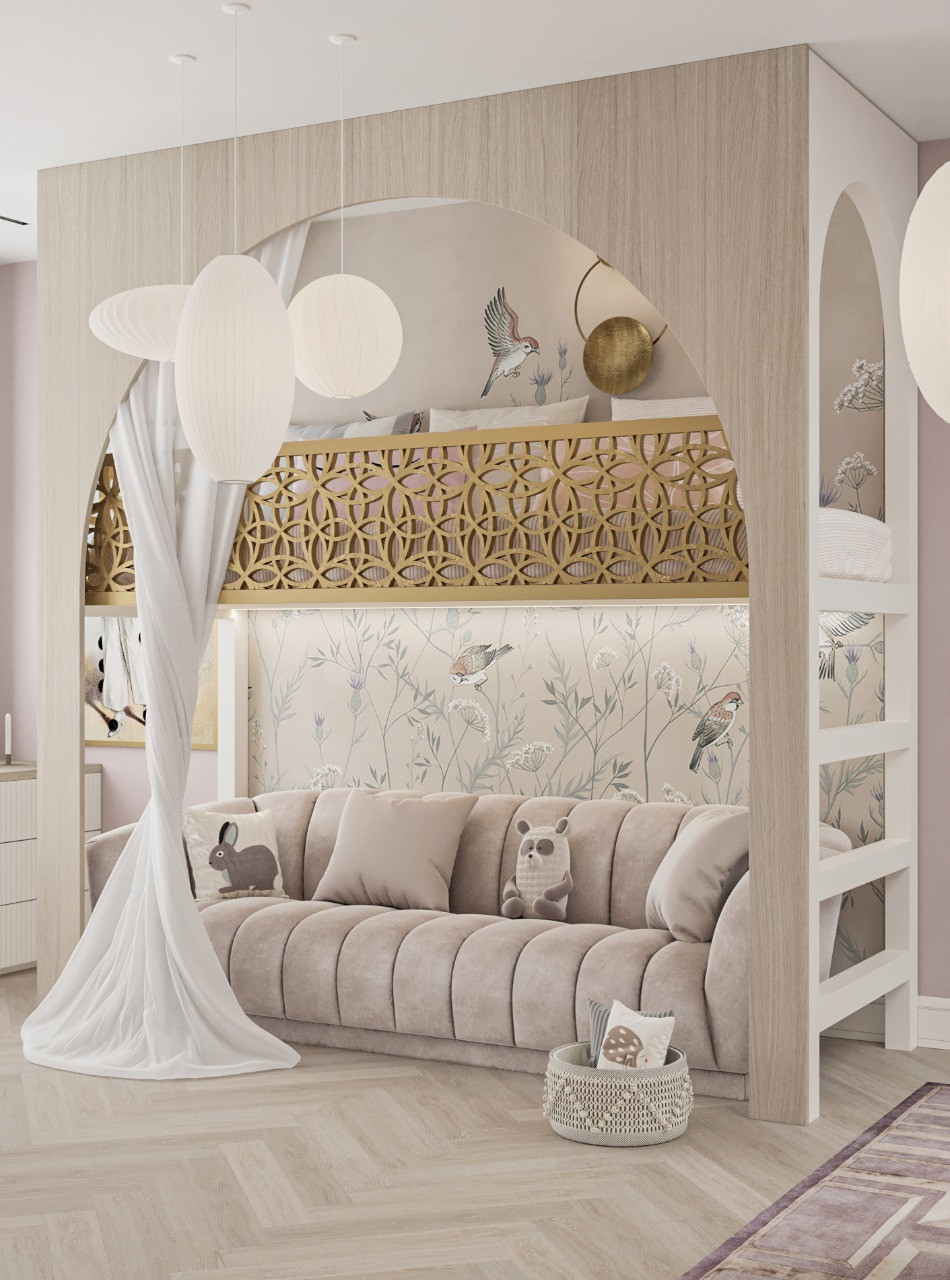 Gentle girl's bedroom