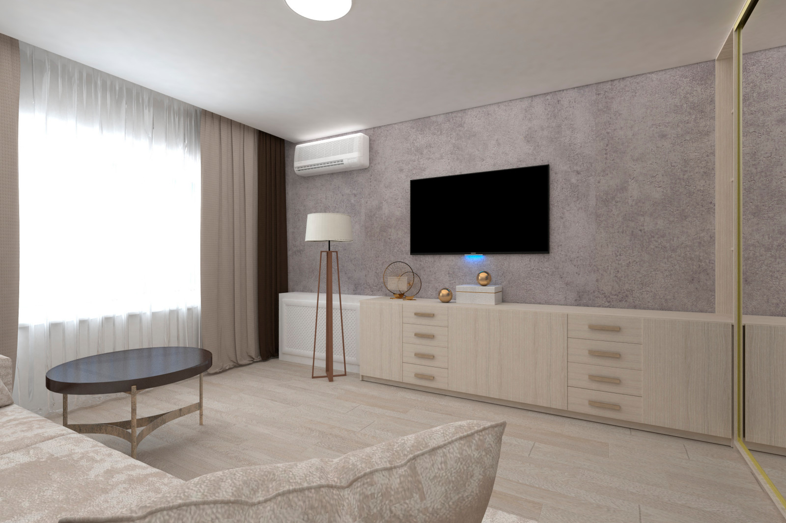 Комната и кухня в квартире