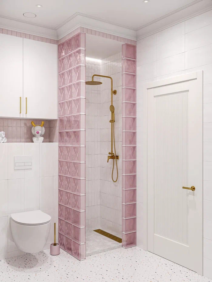 Душ в детской ванной